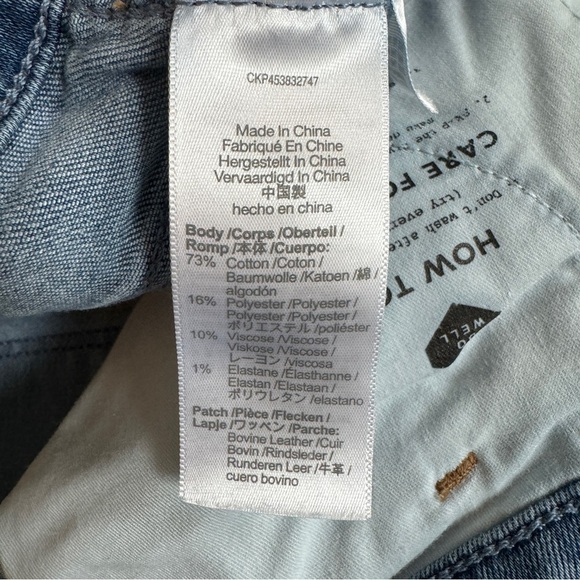 Madewell 10 Inch High Rise Roadtripper Skinny Slit Hem Womens Size 29 Blue - Picture 15 of 16